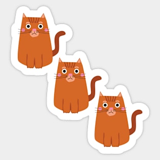 Cat Cat and more one Cat Sticker